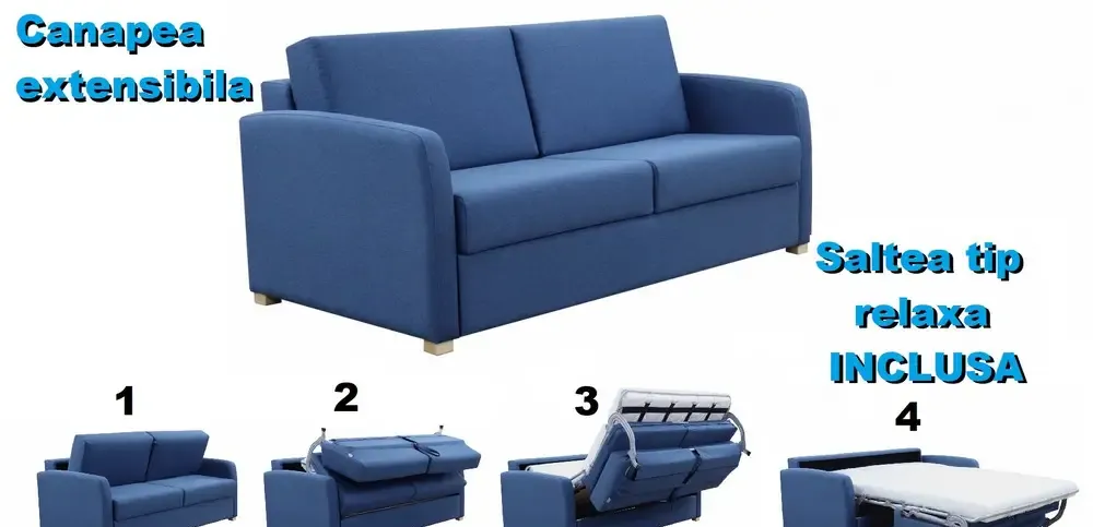 Canapele extensibile cu sistem metalic saltea inclusa