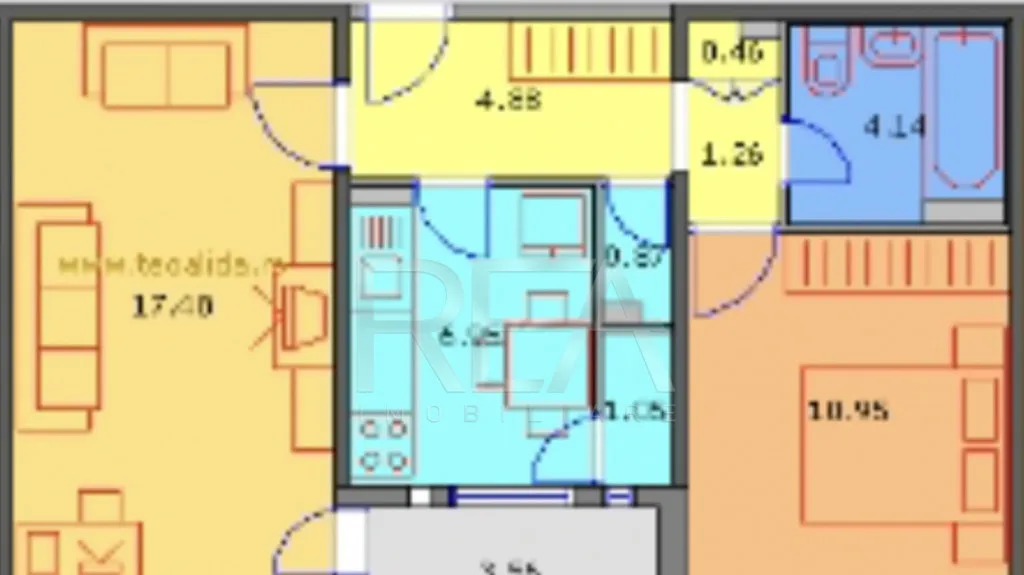2 camere decomandat et 1/8 centrala Gorjului Str Moinest