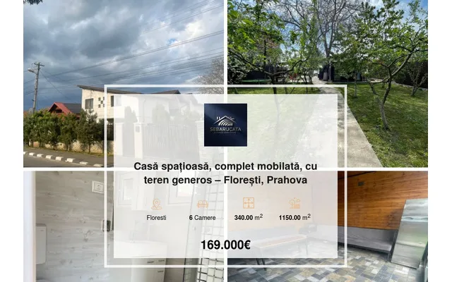 Casa spatioasa p 1 constructie finalizata in 2013 complet mobilata Floresti Prahova
