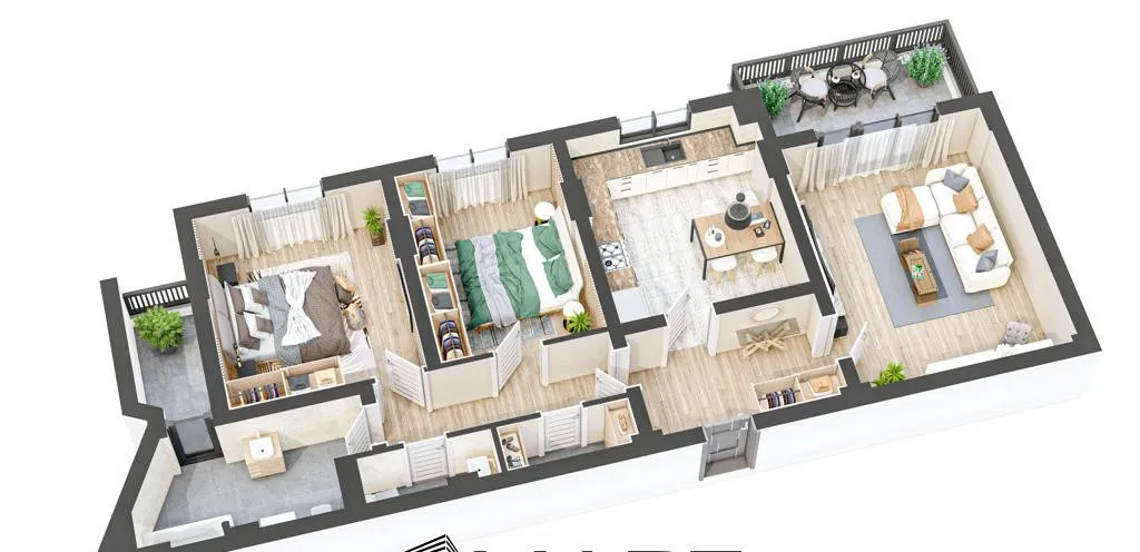 Apartament 3 camere decomandate 82mp 12mp balcon zona Cire