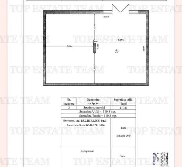 Spatiu comercial parter bloc 111mp stradal pretabil magaz