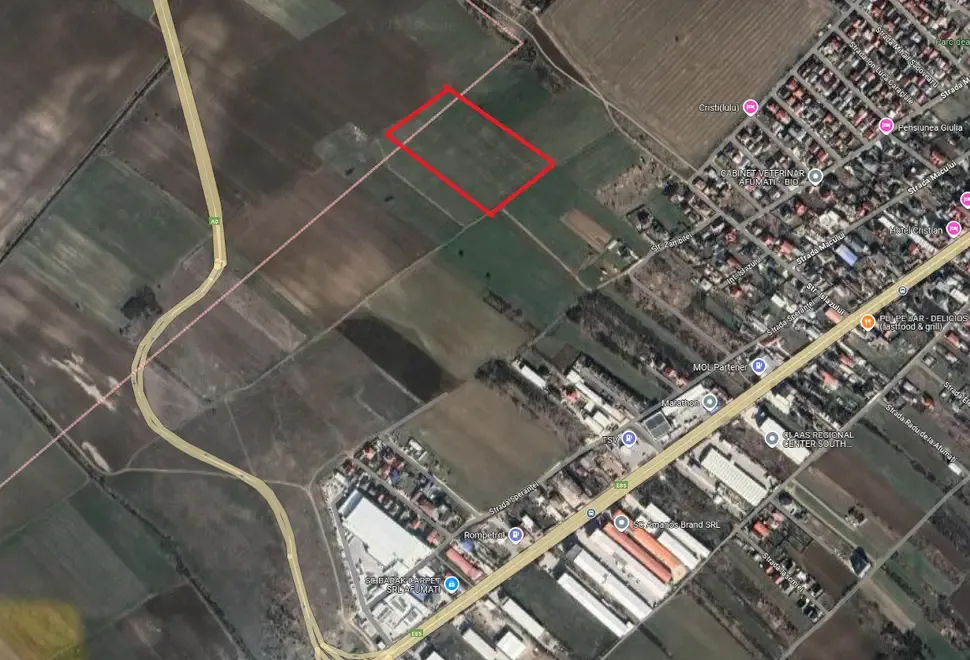 Oferta inchiriere teren Afumati la nod centura Autostrada A0 comercial