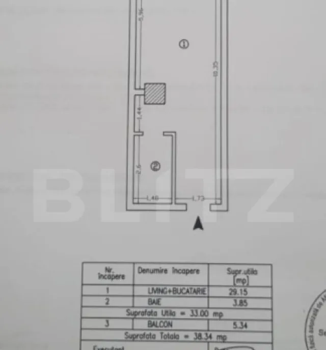 Garsoniera de vanzare 33 mp zona Central Lazar Residence