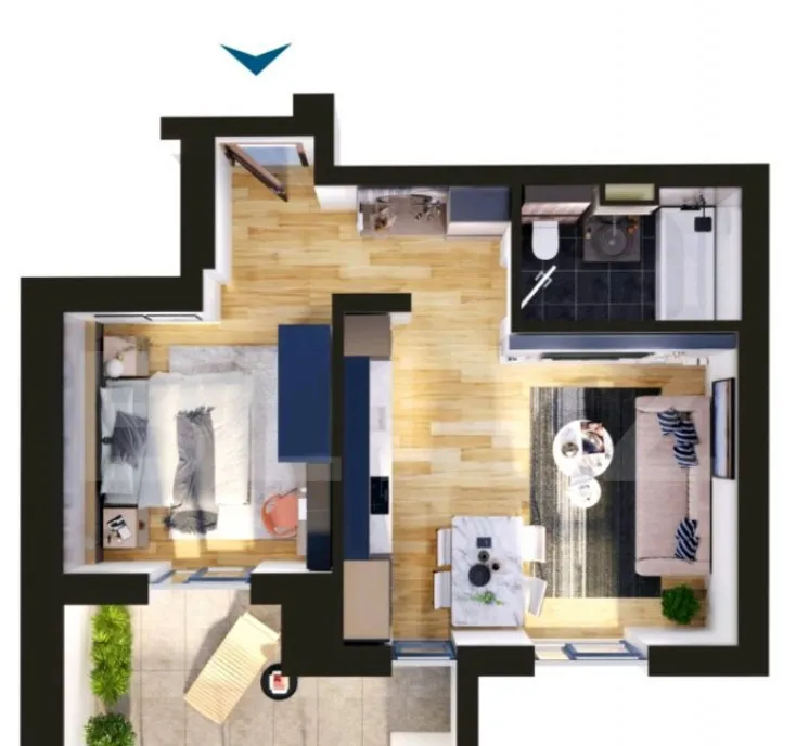 Apartament 2 camere 47 mp Calea Torontalului