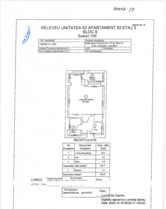 Studio nou Ivory Residence Pipera Complet mobilat si util