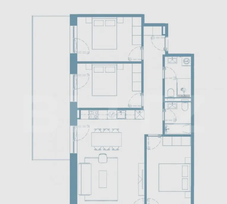 Ray by Hexagon 4 camere 2 bai 85 mp terasa