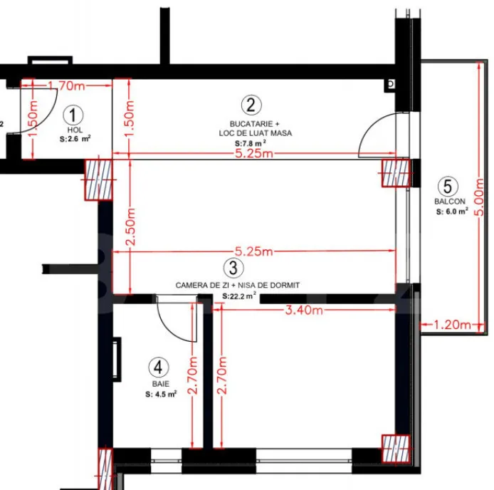 2 camere etaj intermediar la cheie garaj B