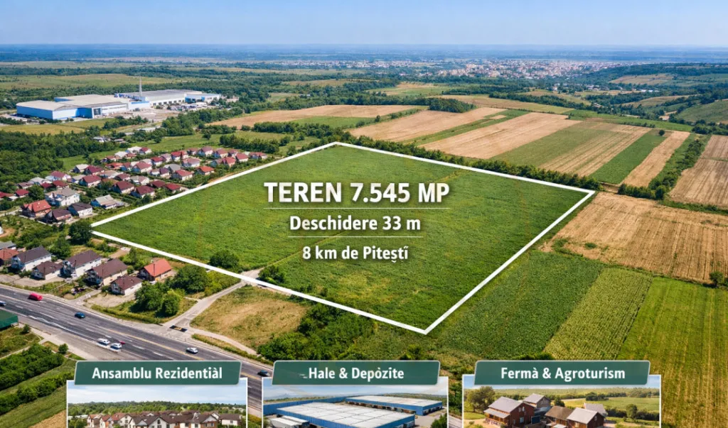 Teren 1047 mp casa deschidere dn Lunca Corbului