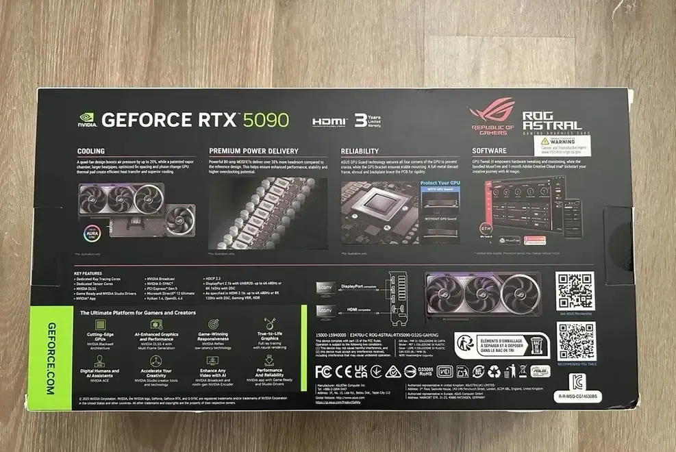 ASUS ROG Astral GeForce RTX 5090 OC Edition 32GB GDDR7