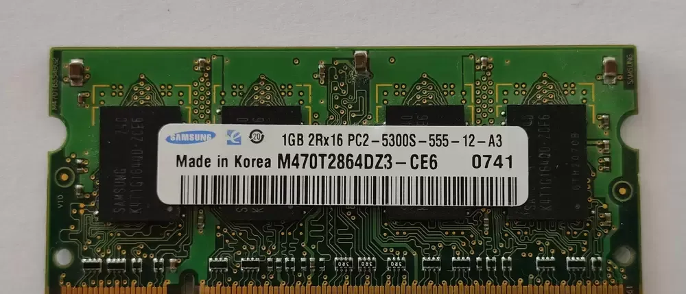 RAM DDR2 1GB Samsung 667Mhz laptop