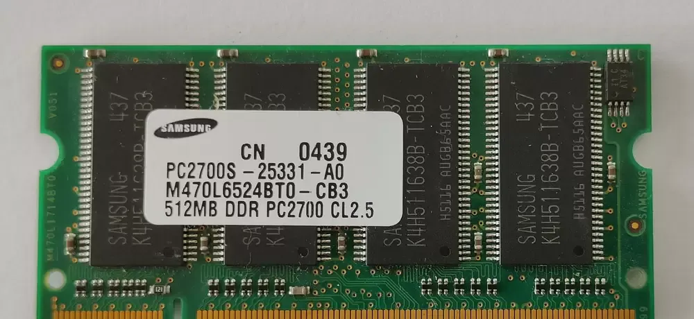 RAM Samsung 512MB DDR laptop