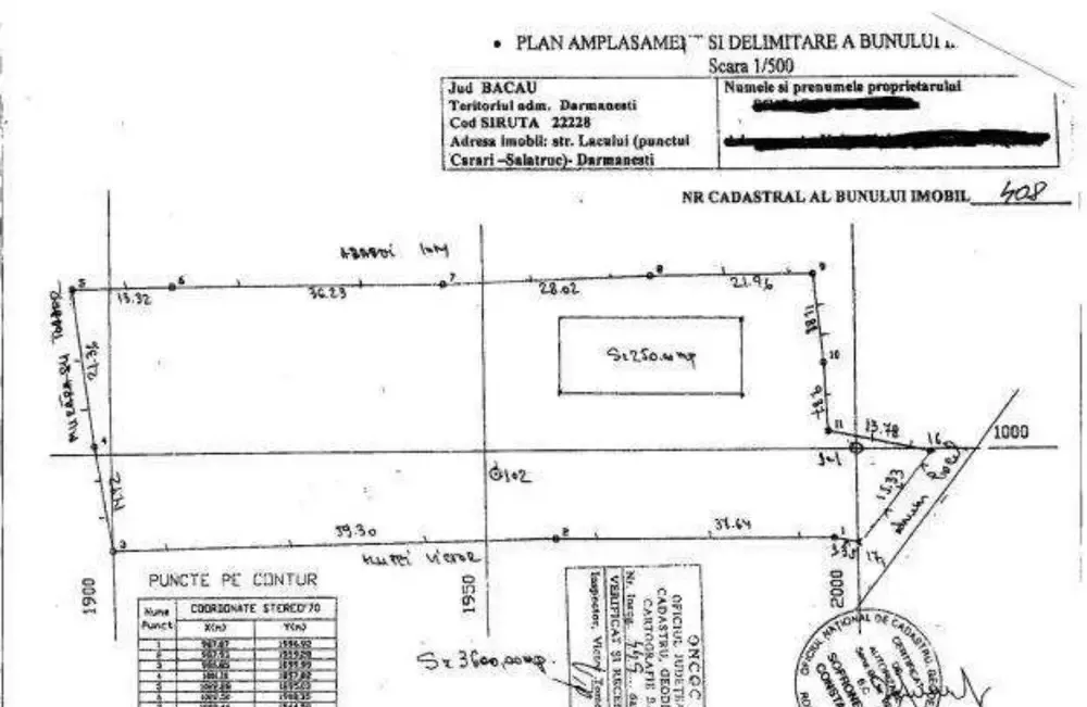 Vand teren in Salatruc Darmanesti Bacau