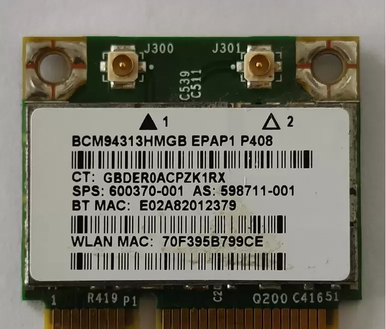 Placa de retea WiFi BT BCM94313HMGB pentru laptop