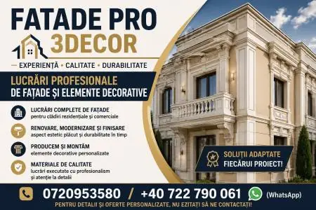 Lucrari profesionale de fatade si elemente decorative pentru constructii - fatadepro.com