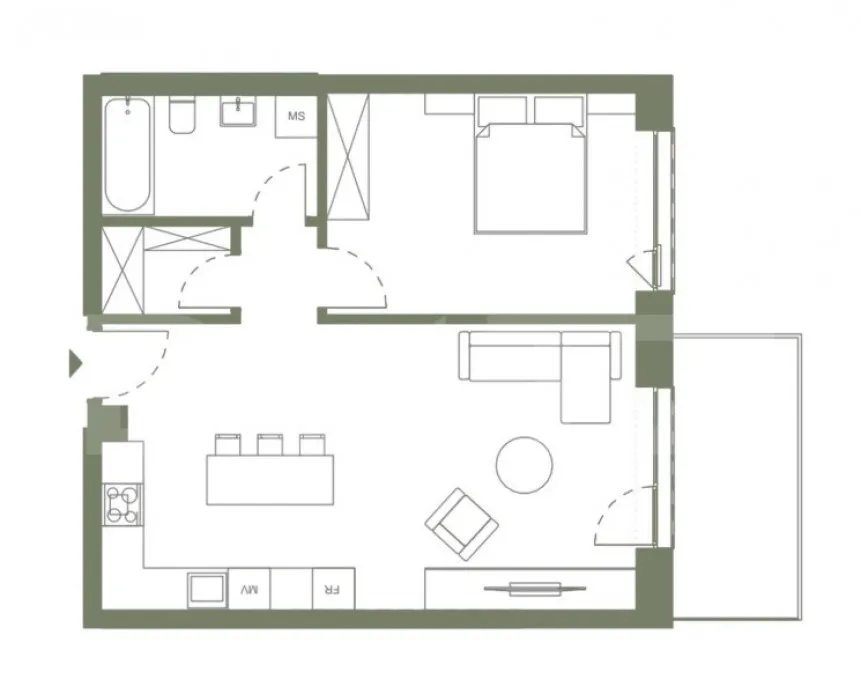 apartament 2 camere finisat etaj intermediar