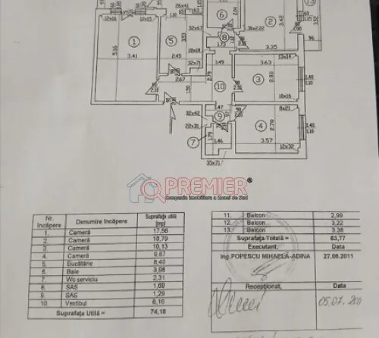 Apartament 4 camere centrala proprie parcare 5 min