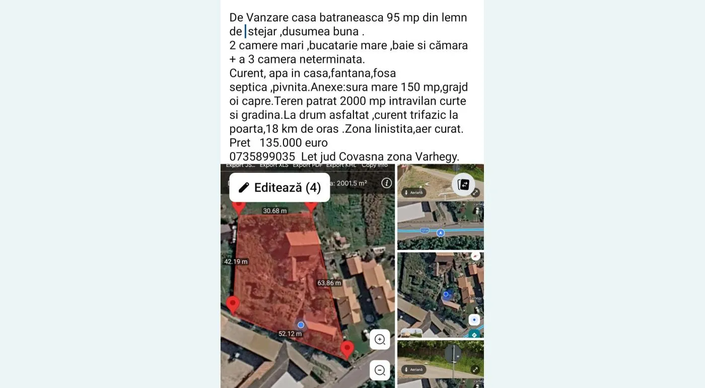 Casa cu 2000 mp teren intravilan