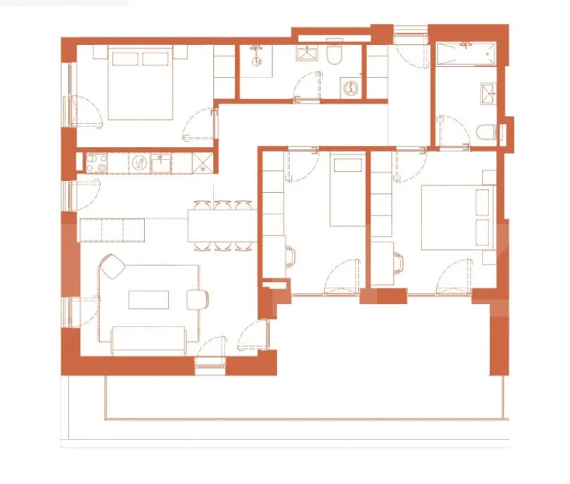River by Hexagon Apartament 4 camere 81 mp Lo