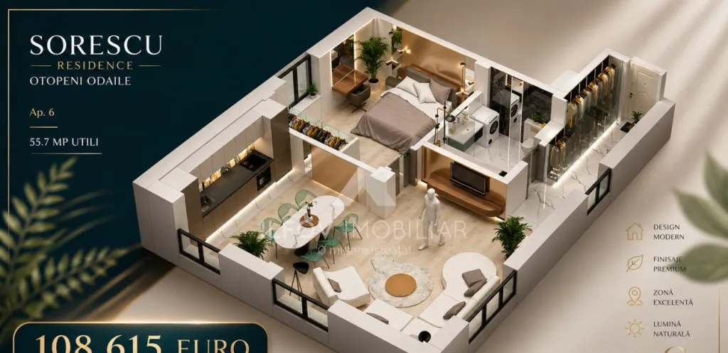 Sorescu Residence Apartamente cu 2 camere parcare mutare