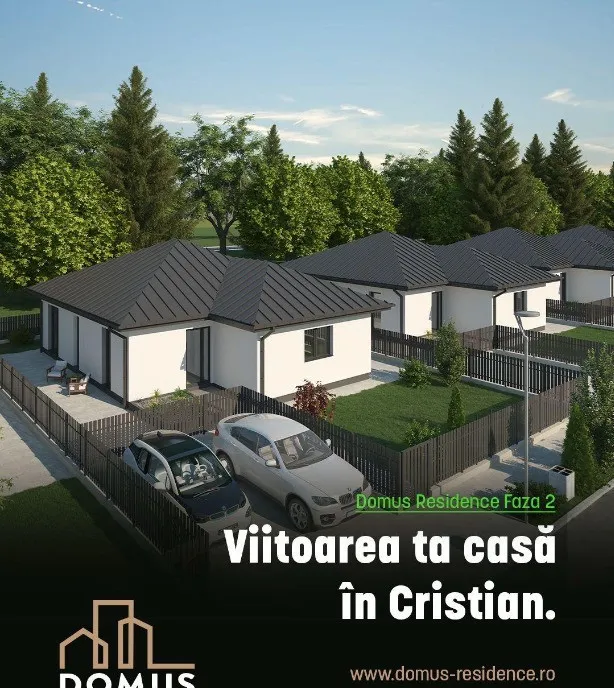 Case pe un nivel in faza 2 a cartierului domus residence cristian