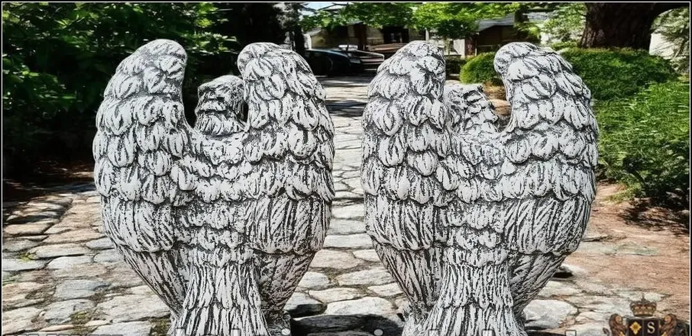 Statueta vultur acvila soim uliu gri patinat model S13