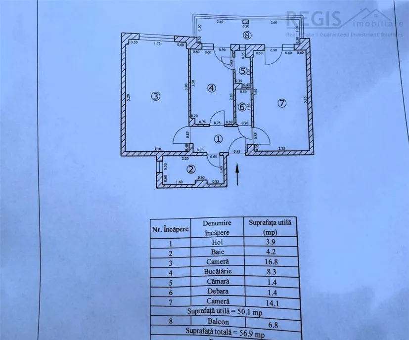 Apartament 2 camere decomandat etaj intermediar Calea Bucure