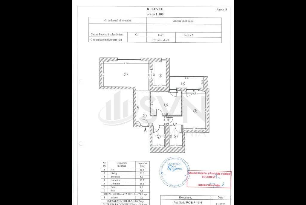 One Cotroceni l Apartament 3 camere l 86 mp