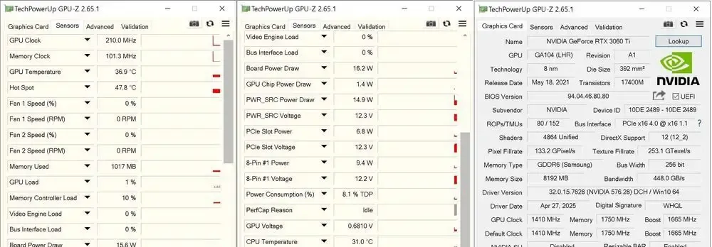 Nvidia GeForce RTX 3060 Ti Dual LHR 8GB GDDR6 256