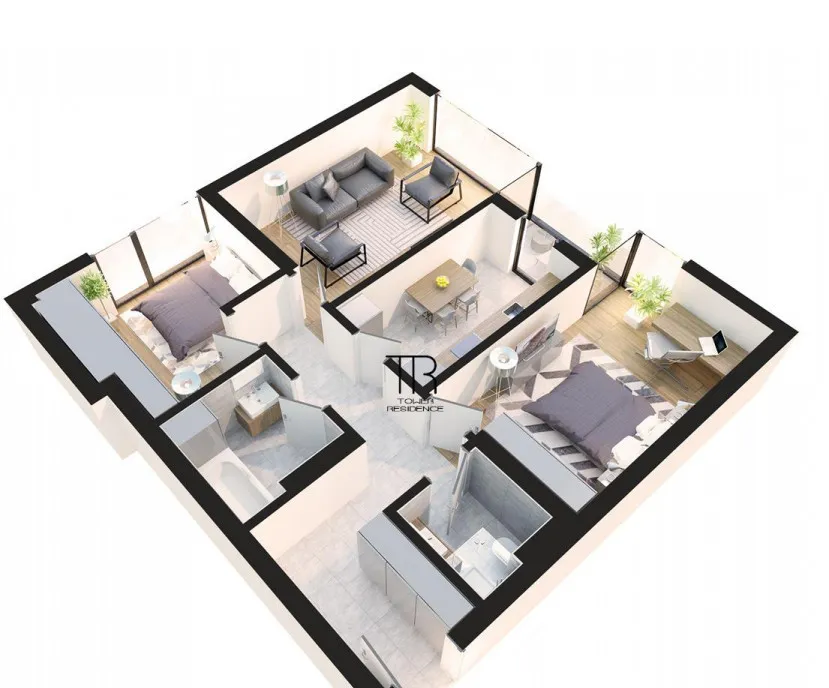 Apartament Ultra Modern Ap 3 Camere Incalzire in Pardoseala