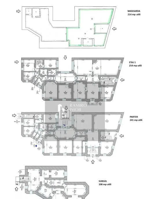 Vila /Casa 1000mp utili teren 630mp ultracentral Unirii