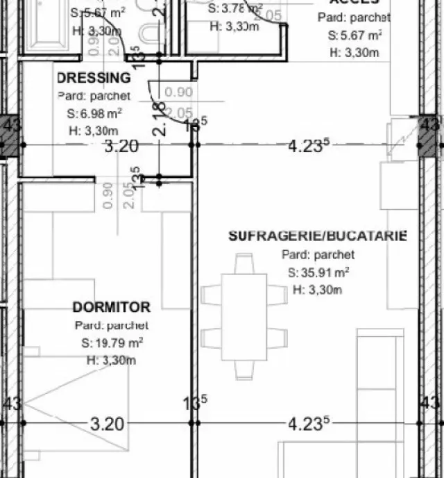 Apartament de Lux 89 8 mp utili 2 bai Terasa 12 mp