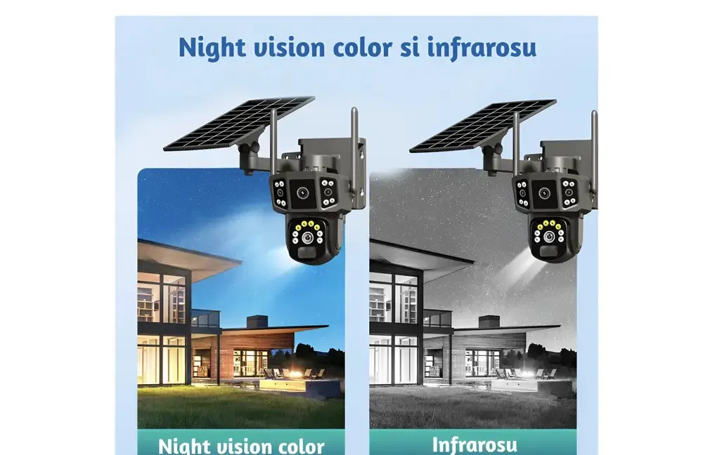 Camera de supraveghere 4G cu panou solar