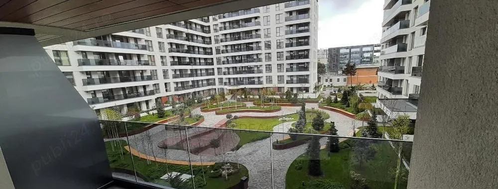 Pipera Nusco City apartament de inchiriat 2 camere vedere catre gradina