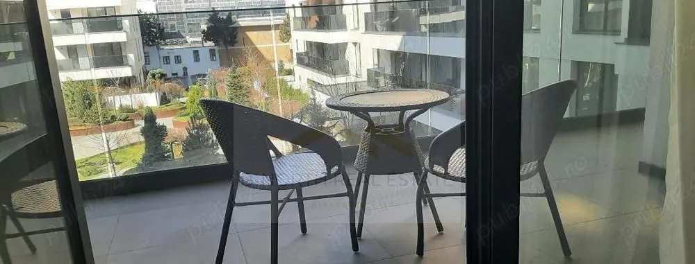 Pipera Nusco City apartament de inchiriat 2 camere vedere catre gradina