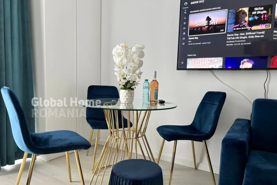 Mamaia Nord Navodari studio 43 mp vedere mare mobilat utilat modern