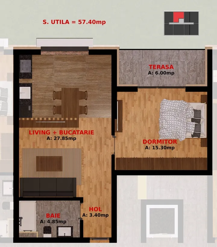 Dobroesti Fundeni apartament 2 camere