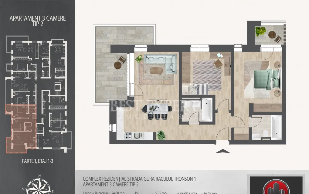 Titan 3 camere ideal familie 7 minute metrou N Teclu
