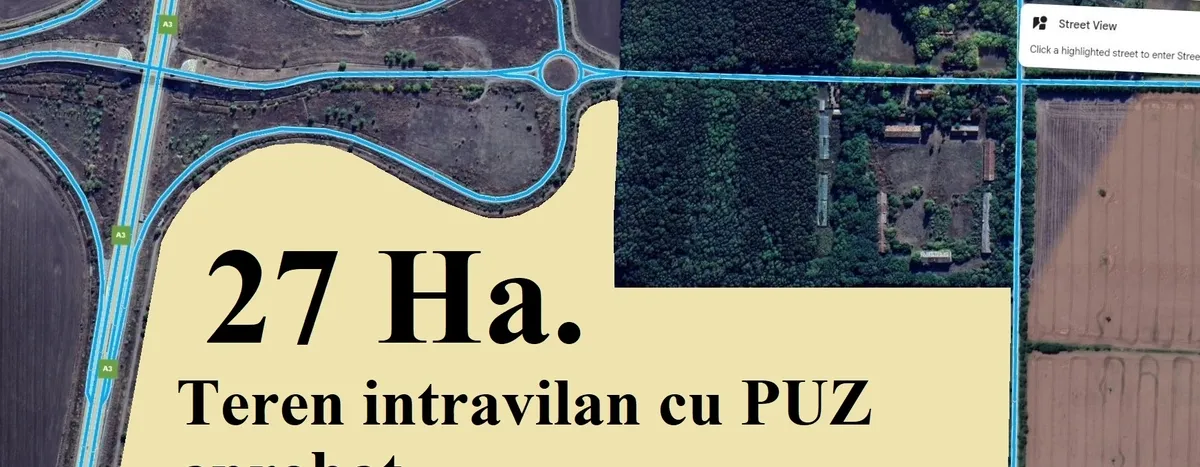 Gherghita la nodul Autostrazii A3 27 Ha teren intravilan cu puz
