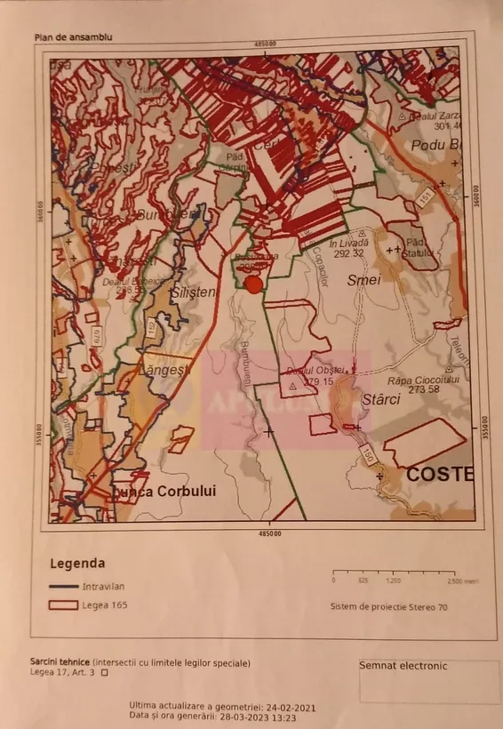 9 4 ha teren langa DEx12 Pitesti 2 85 eur/mp loturi sau pachet