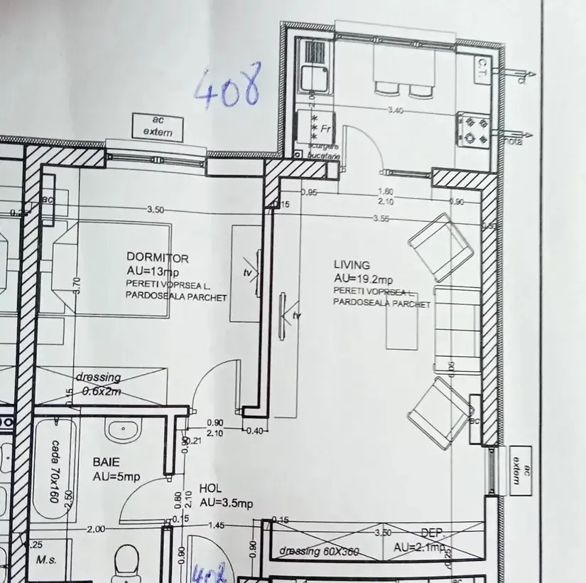 Militari Residence Apartament 2 camere Design Contemporan