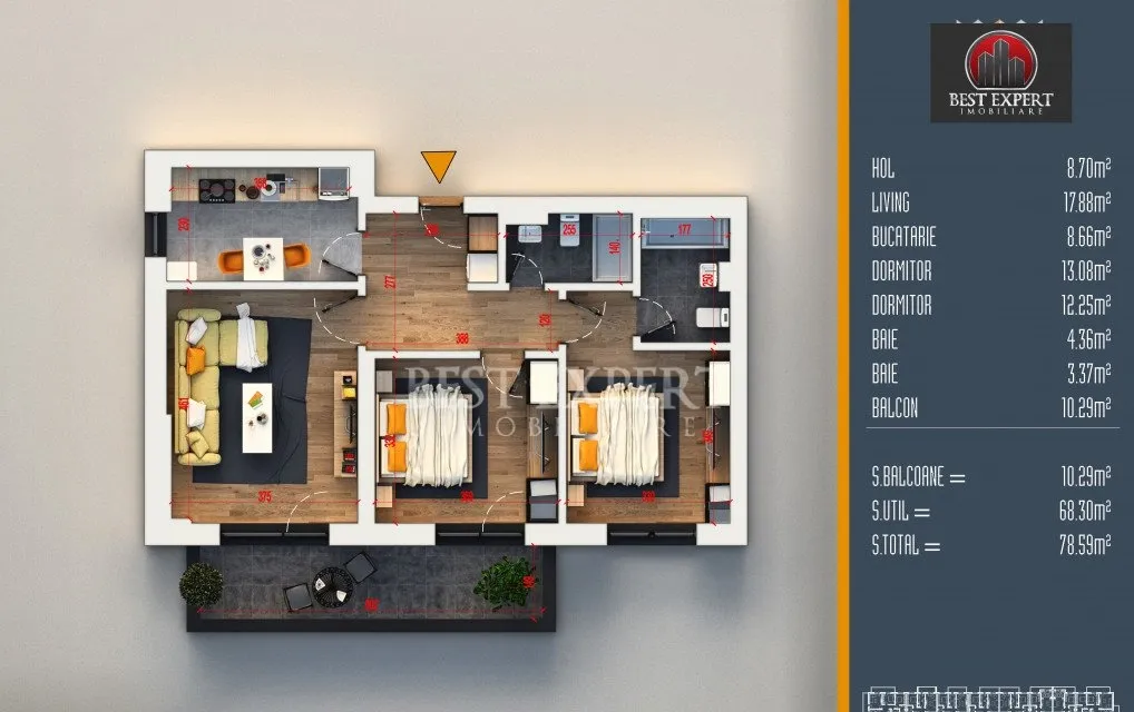 Titan Pallady 3 camere ideal familie zona linistita credit ipotecar 20