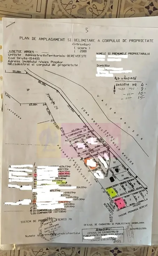 Teren de vz in Berevoiesti / ag zona pensiunii Perla Rausor