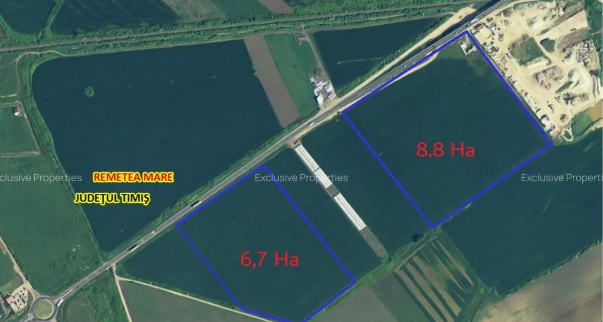 Terenuri de vanzare iesirea Remetea Mare spre Autostrada
