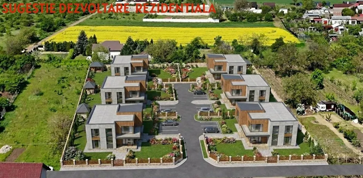Teren intravilan 7305 mp 66 ml deschidere utilitati pentru proiecte rezidentiale