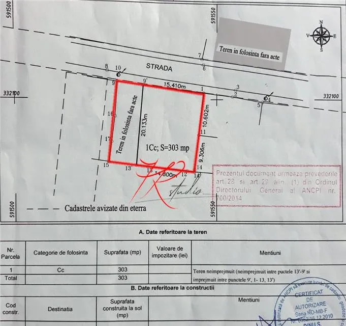 Andronache Vanzare teren ideal vila