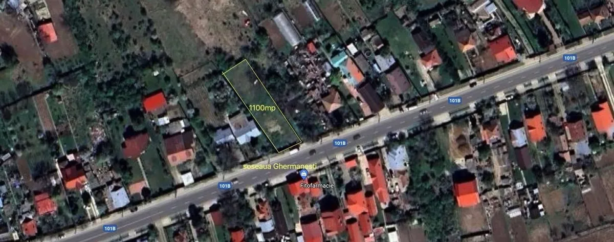 Snagov teren 1100 mp deschidere la Soseaua Ghermanesti potential pentru doua case