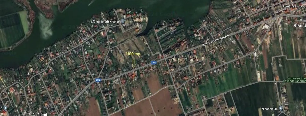 Snagov teren 1100 mp deschidere la Soseaua Ghermanesti potential pentru doua case