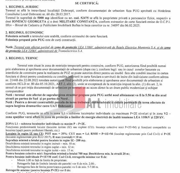 Dobroesti teren tripla deschidere