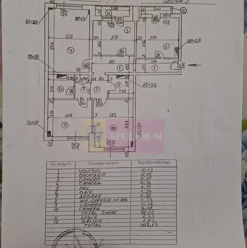 Vanzare apartament 4 camere in zona Unirii Coposu metrou