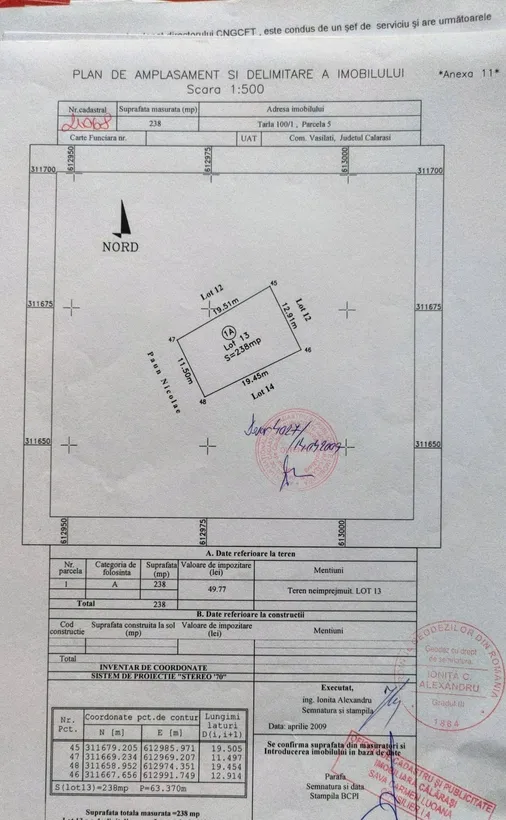 Calarasi Proprietar Vand 2500 mp 5 parcele cu cadastru individual